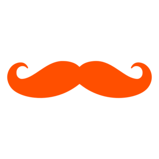 Moustache Decal (Orange)